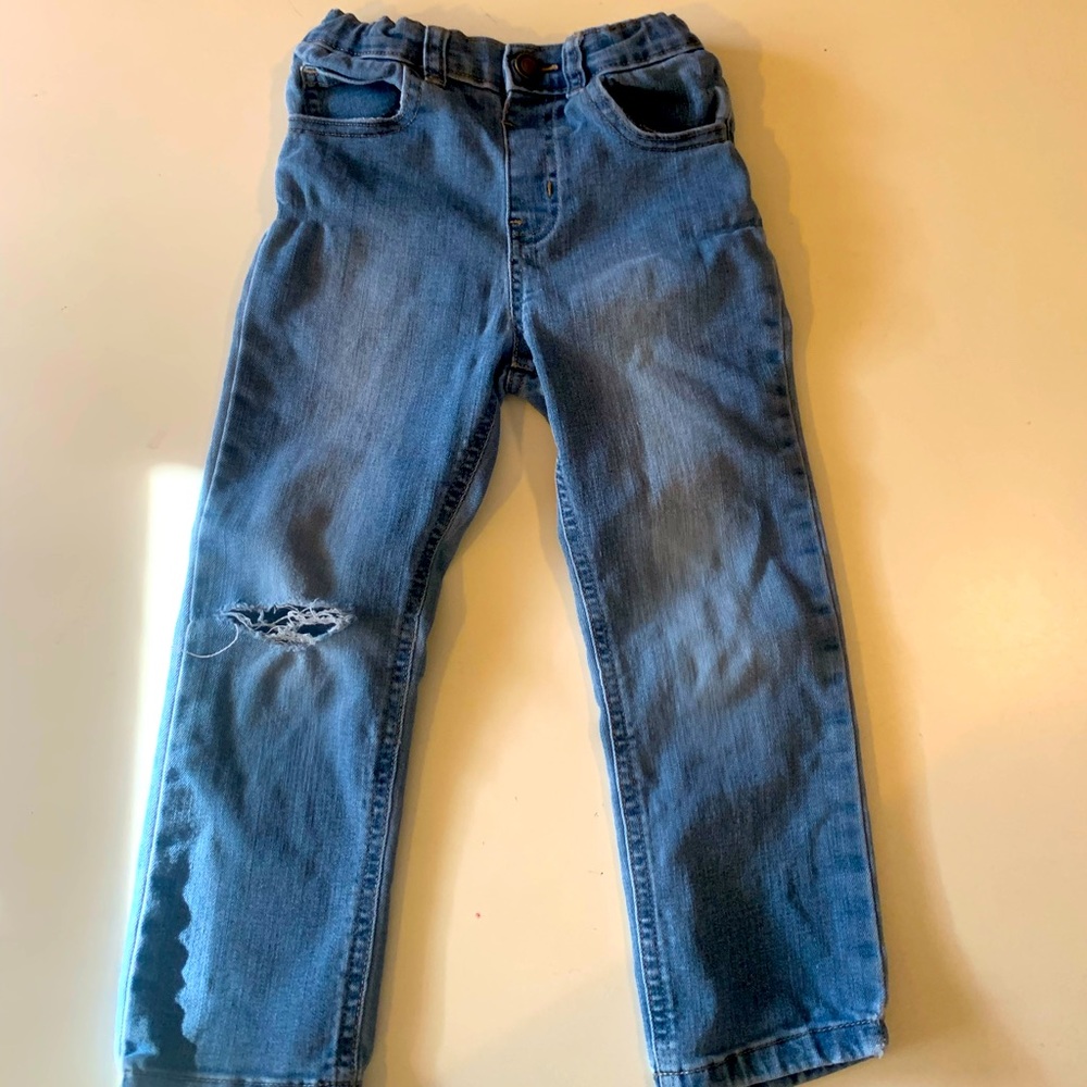 Distressed boys jeans